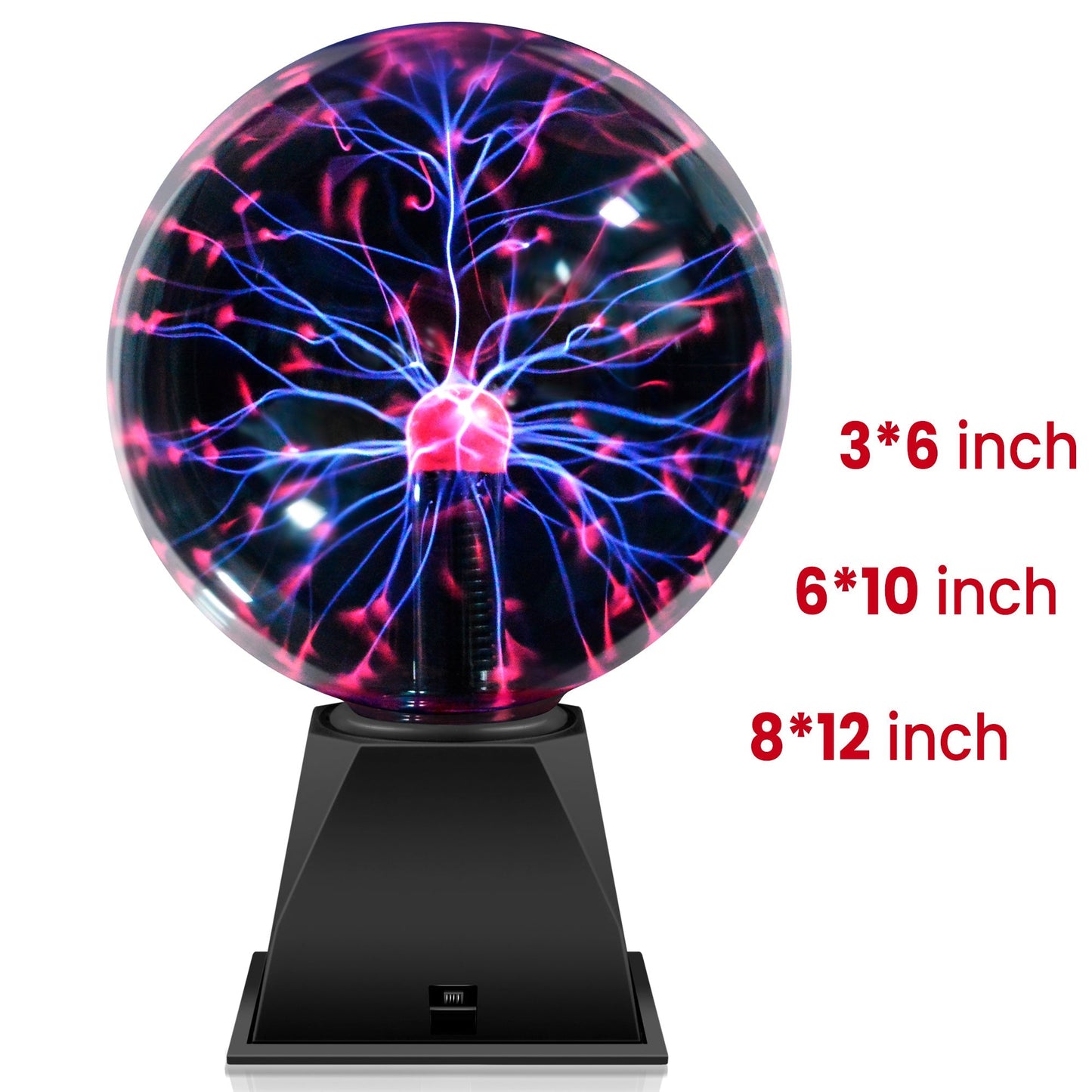 Plasma Ball Lamp Touch Sensitive Lightning Globe, Electric Plasma Sphere Night Light for Home Decor