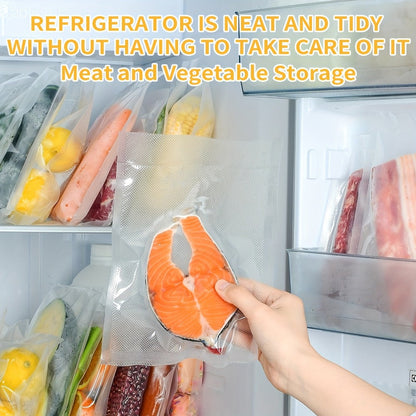Vacuum Seal Bags for Food 6 Rolls Food Saver Roll Bags 236 Inch, 2 Sizes Vacuum Storage Roll Bags for Food Preservation