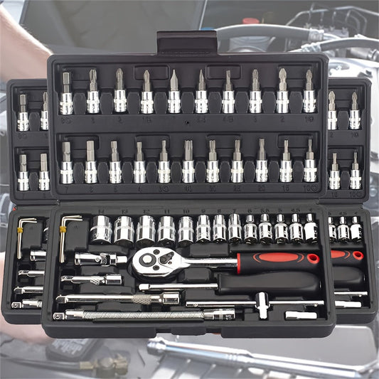 Automotive Socket and Hand Tool Kit in 45-Piece Case or 898-Piece Rolling Cabinet Checkout Options