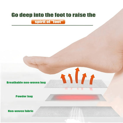 Foot Detox Pads 100pcs Overnight Bamboo Vinegar & Ginger Powder – Deep Cleansing Alcohol-Free Natural Plant Patches
