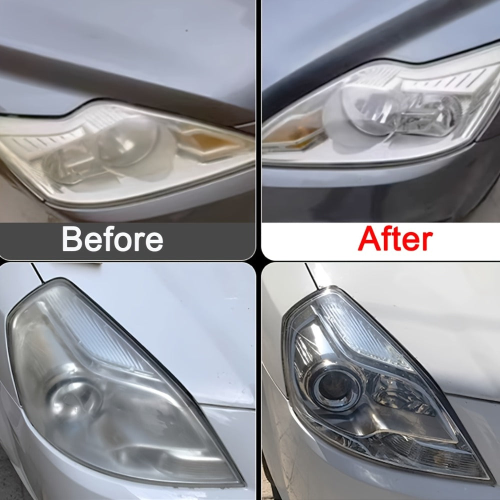 Car Headlight Restoration Fluid 8.5oz – Removes Yellowing, Oxidation & Haze | Crystal Coating Refurbishment Agent for Plastic Headlamp