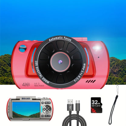Digital Camera with Flip Screen, 4K Vlogging Model with 48MP Capture Marking, WiFi, 3-Inch 180° Flip Screen, 16X Digital Zoom and 32GB Card