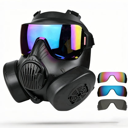 Tactical CS Costume Prop Mask Plastic Airsoft Style – Military Face Mask for Men Halloween Cosplay Role Play CS Simulation Outdoor Camping