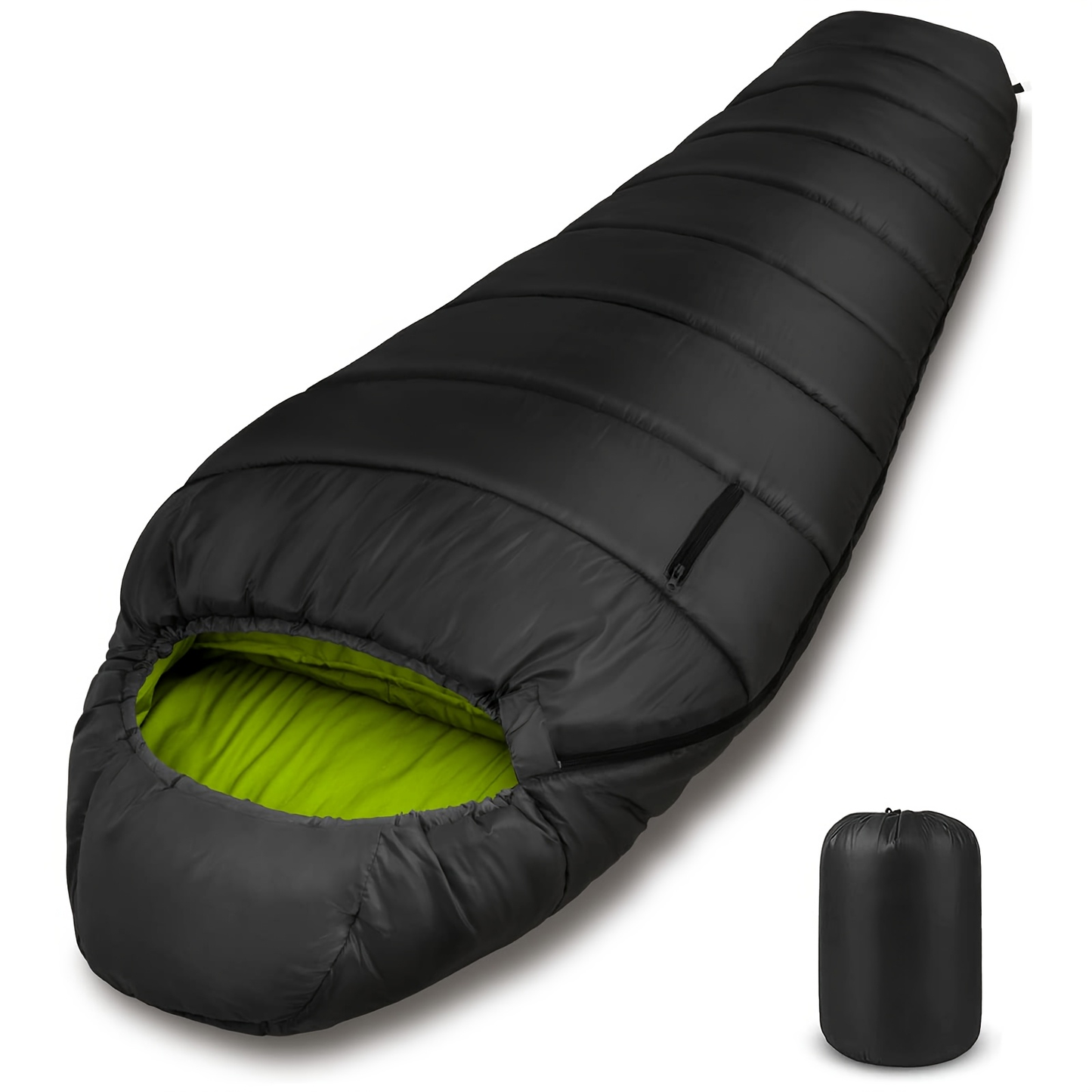 Mummy Sleeping Bag 15°F & 32°F – 3-4 Season Cold Weather Sleeping Bag for Adults, Ripstop Polyester Lining, Anti-Snag Zipper