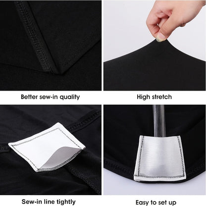 Tablecloth Fitted Stretch Cover Bulk Pack for 6-Foot Rectangle Tables in 6, 12 or 24 Pieces