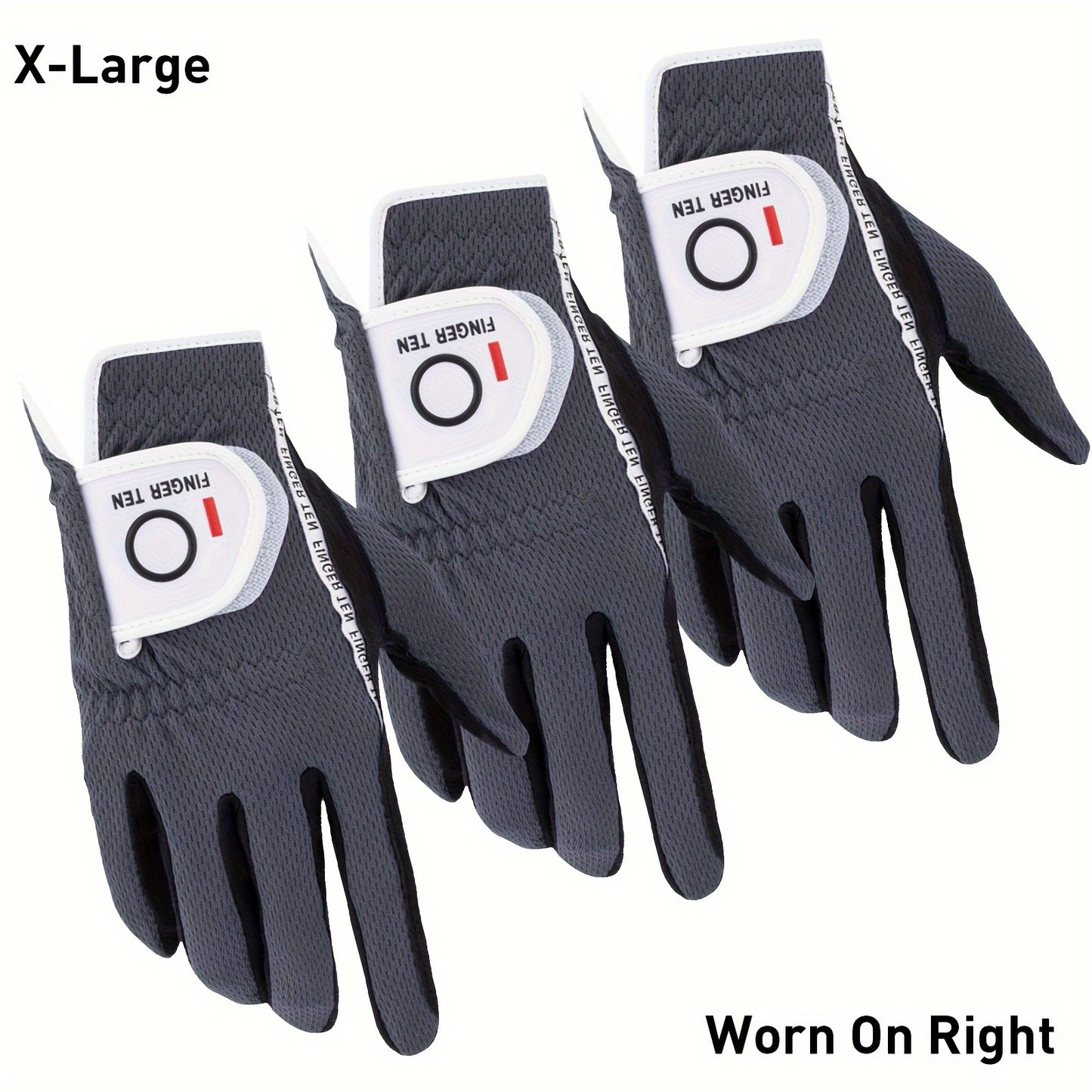 Wet Weather Golf Gloves Rain Grip 3-Pack for Men | Breathable Water-Resistant Golf Gloves for Left & Right Hand
