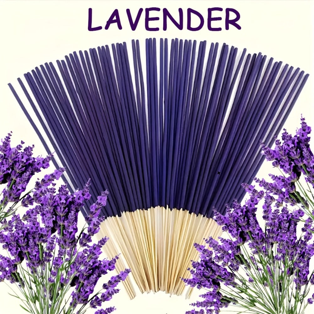 Lavender Incense Sticks 195pcs 8.7in Natural Aromatherapy Incense for Home Yoga Room for Entryways, Bedrooms and Living Spaces