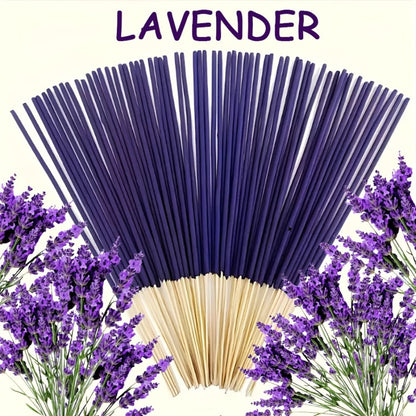 Lavender Incense Sticks 195pcs 8.7in Natural Aromatherapy Incense for Home Yoga Room for Entryways, Bedrooms and Living Spaces