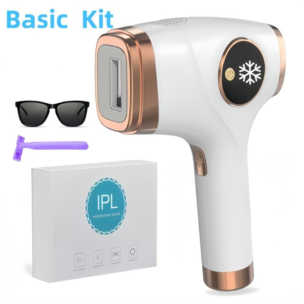 IPL Hair Removal Device Sapphire Ice Cooling Painless 999900 Flashes 9 Modes – At-Home Permanent Hair Reduction for Women Men Face Body