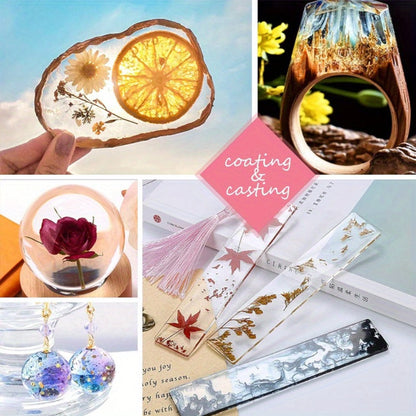UV Resin Fast Curing Crystal Clear High Viscosity Transparent Epoxy Resin for Jewelry Making Casting & Crafts
