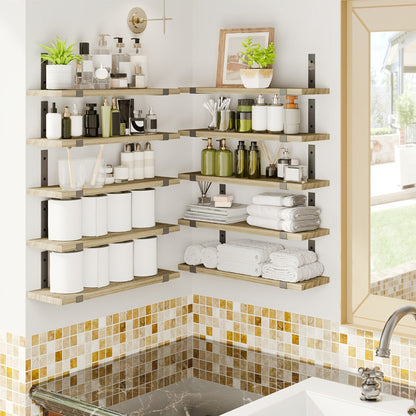 Floating Shelves for Wall 10 Pack 15.8x5.9 Inch Wall Mounted Shelf for Bedroom Kitchen for Home Cooking, Dining and Outdoor Meals