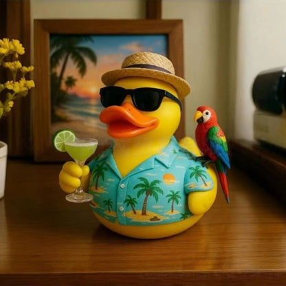 Resin Duck Figurine Tabletop Decor – Beach Style Ornament, Handcrafted Home Decoration, Thanksgiving Gift for Friends & Car Accessories