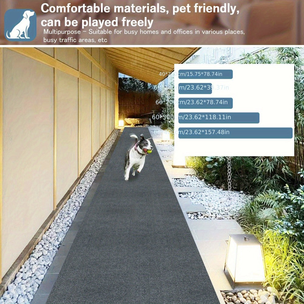 Solid-Color Hallway Runner in Five Neutral Shades with 60 cm Width and Four Listed Lengths