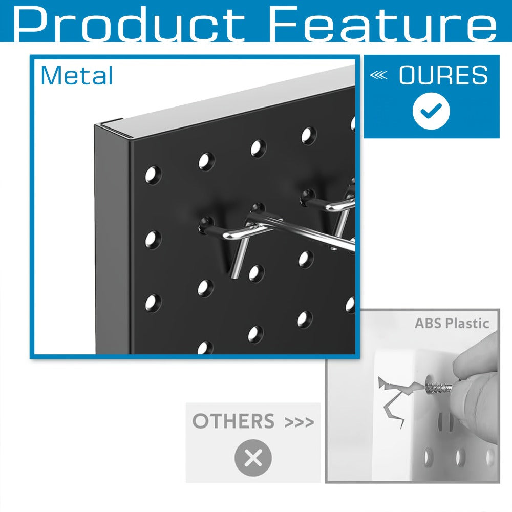 Pegboard Hooks Organizer Kit 278pcs with Bins – 1/8 & 1/4 Inch Peg Board Hook Assortment for Garage Wall Tool Storage | Hanging Storage