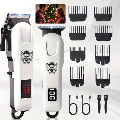 Electric Grooming Kit Hair Clipper & Razor Set USB Rechargeable with Digital Screen - 2 & 3 Piece Sets for Home Use & Salons