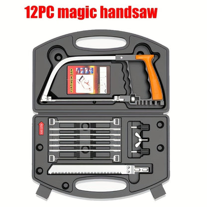 Hand Saw 7-in-1 Multifunctional Mini, Curved Devil Saw Set for Woodworking DIY, Compact Multi-Function Wood Cutting Saw Kit for Pruning