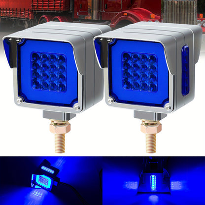 LED Side Marker Lights Square Truck Cab Clearance Lights 12V Waterproof Turn Signal Indicator Side Lights for Cars Trucks Trailers