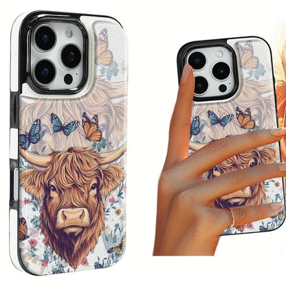 Wallet iPhone Case Floral Flower Butterfly Flip Cover with Kickstand with the Listed Color, Size or Set Options for Everyday Carry