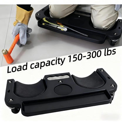 Rolling Knee Pad with Wheels & Built-In Tool Tray – Cushioned Kneeling Platform for Mechanics, Carpenters & Flooring Work