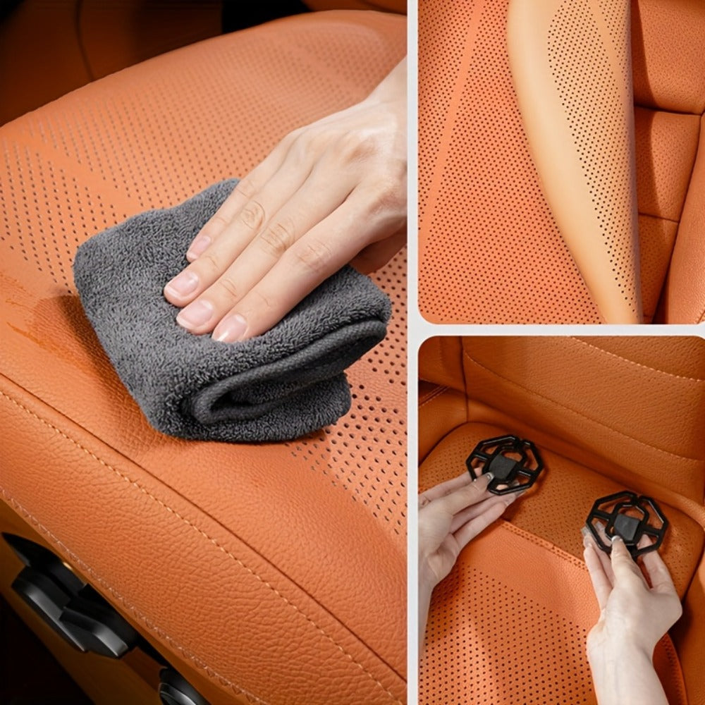 Perforated Car Seat Cushion Single Pad with 45 x 55cm Size and Black, White, Orange or Brown Color Options