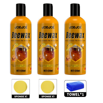 Beeswax Wood Polish & Kit, Natural Wood Furniture Care Wax Deeply Moisturizes, Removes Scratches & Dullness