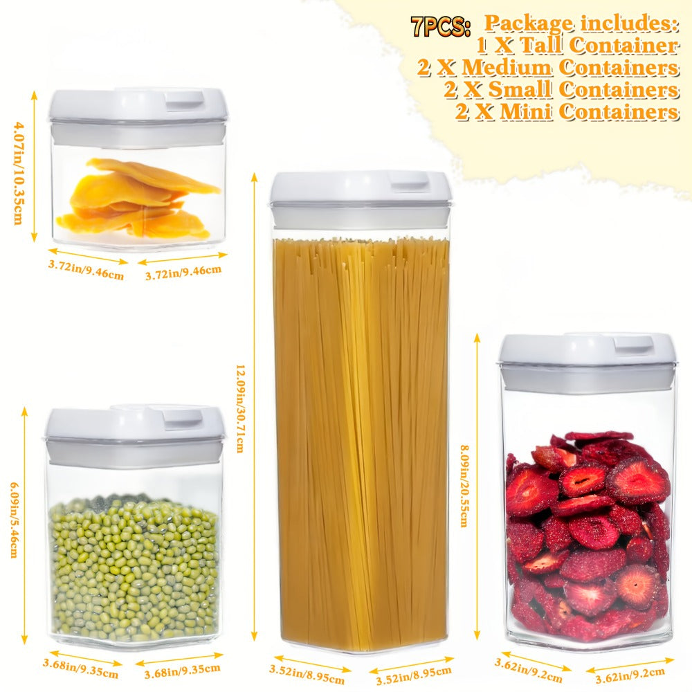 Plastic Food Storage Containers with Lids – Leak Proof Airtight Kitchen Organizer Set for Home Cooking, Dining and Outdoor Meals