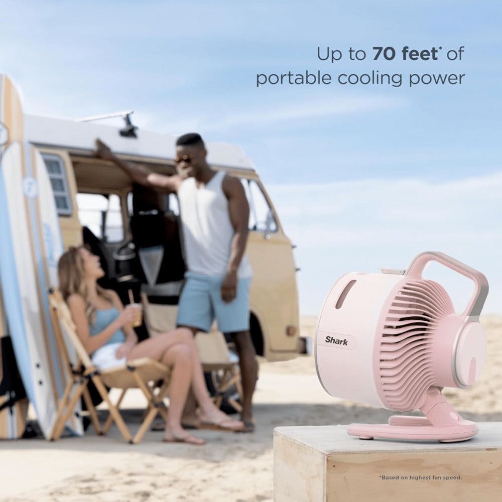 Portable Fan by Shark FlexBreeze HydroGo Pro, Refurbished Five-Speed Misting Model with Oscillation
