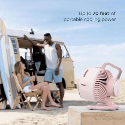 Portable Fan by Shark FlexBreeze HydroGo Pro, Refurbished Five-Speed Misting Model with Oscillation