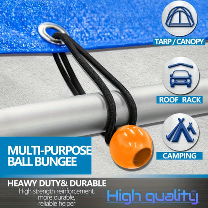 Bungee Cord Set 32 Pack Heavy Duty – Elastic Tie Down Cords in 10 18 24 40 Inch Lengths, 4 Sunshade Clips & 6 Ball Bungees