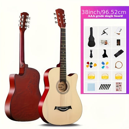 38-Inch Cutaway Acoustic Guitar Kit with Nylon Strings and Gig Bag detail image - detail view 11