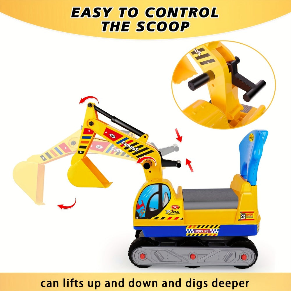 Kids Ride-On Construction Truck Large Manual-Powered Engineering Vehicle with the Listed Color, Size or Set Options for Everyday Use
