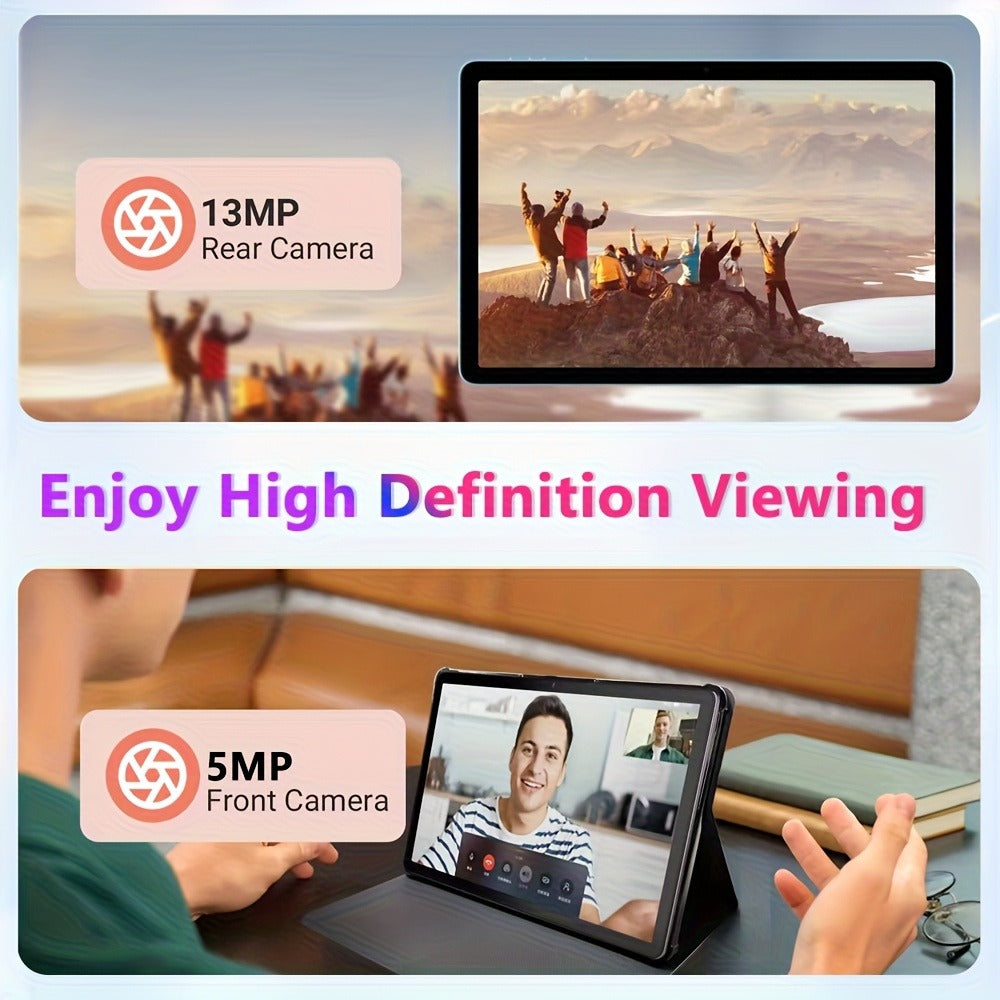 CRELANDER 10.1 Inch Android 15 Tablet 2-in-1 with Wireless Keyboard, Mouse, Case & Stylus, 128GB ROM 12GB RAM 1TB Expandable