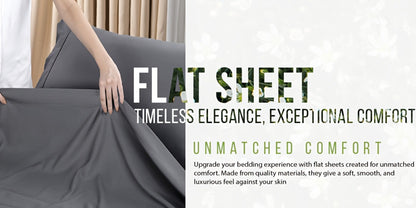 Cooling Fitted Sheet Bamboo Blend Ultra-Soft Deep Pocket Bed Sheet for Hot Sleepers Twin Full Queen King Size Machine Washable Breathable