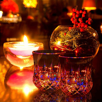 LED Glowing Cups Liquid Activated Light Up Tumblers Multicolor Flash Crystal Wine Glasses for Bar Party Decor 4 Pack 6 Pack