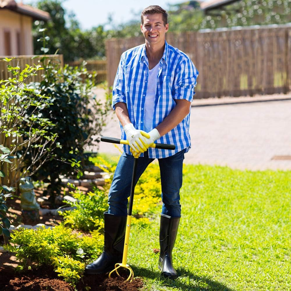 Garden Claw Twist Tiller Manual Steel Cultivator & Soil Loosener, Hand Tiller Lawn Aerator for Garden Bed, Plant Box