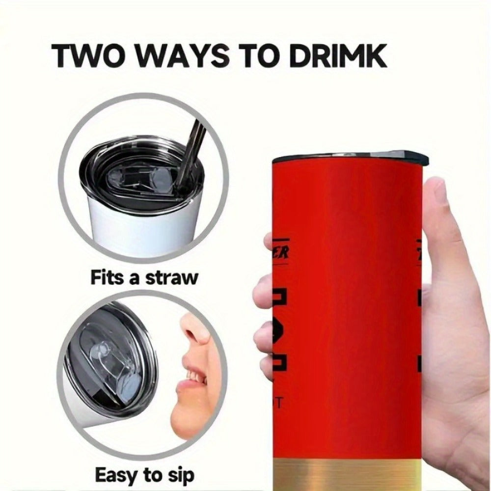 Insulated Tumbler 20oz Antler and Bullet Hunting Graphic with Stainless Steel, Lid and Straw
