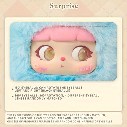 Plush Toy Kawaii Rabbit with Detachable Face Panel and Assorted Character Styling for Display
