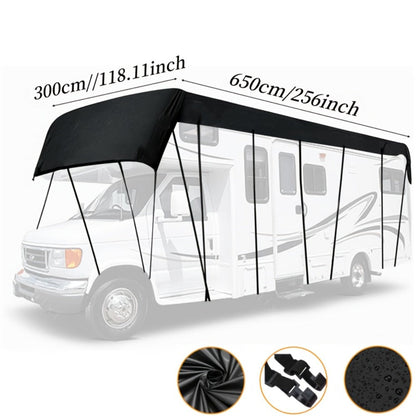 RV Cover Waterproof Heavy Duty Oxford Fabric Sunshade Anti-Falling Leaves Foldable Motorhome Caravan Trailer Protection Cover Multiple Sizes
