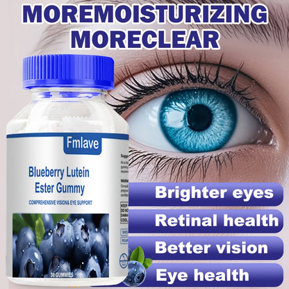 Lutein Eye Health Gummies Blueberry 30-Day Supply - Vision Clarity & Blue Light Protection for Bath Time, Home Spa and Personal Care