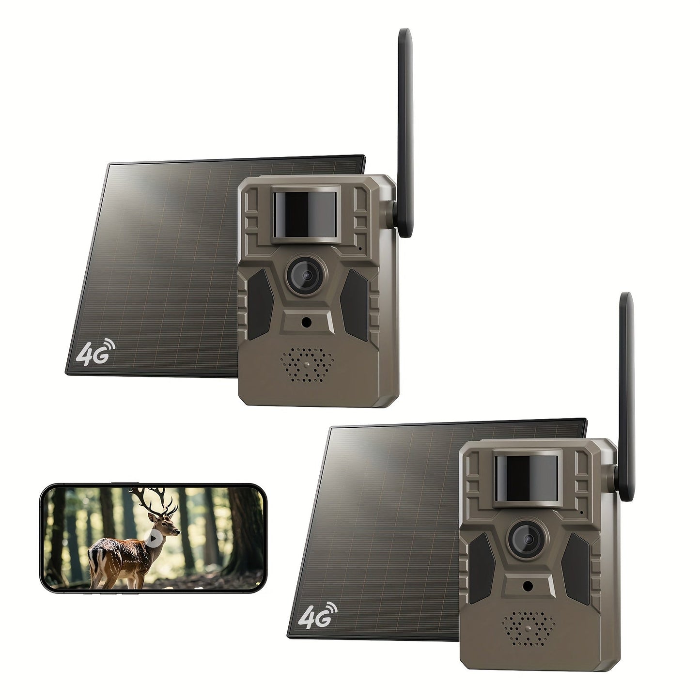 4G Cellular Trail Camera 2K No WiFi Required with Phone App Remote View, Wireless Game Camera for Deer Hunting