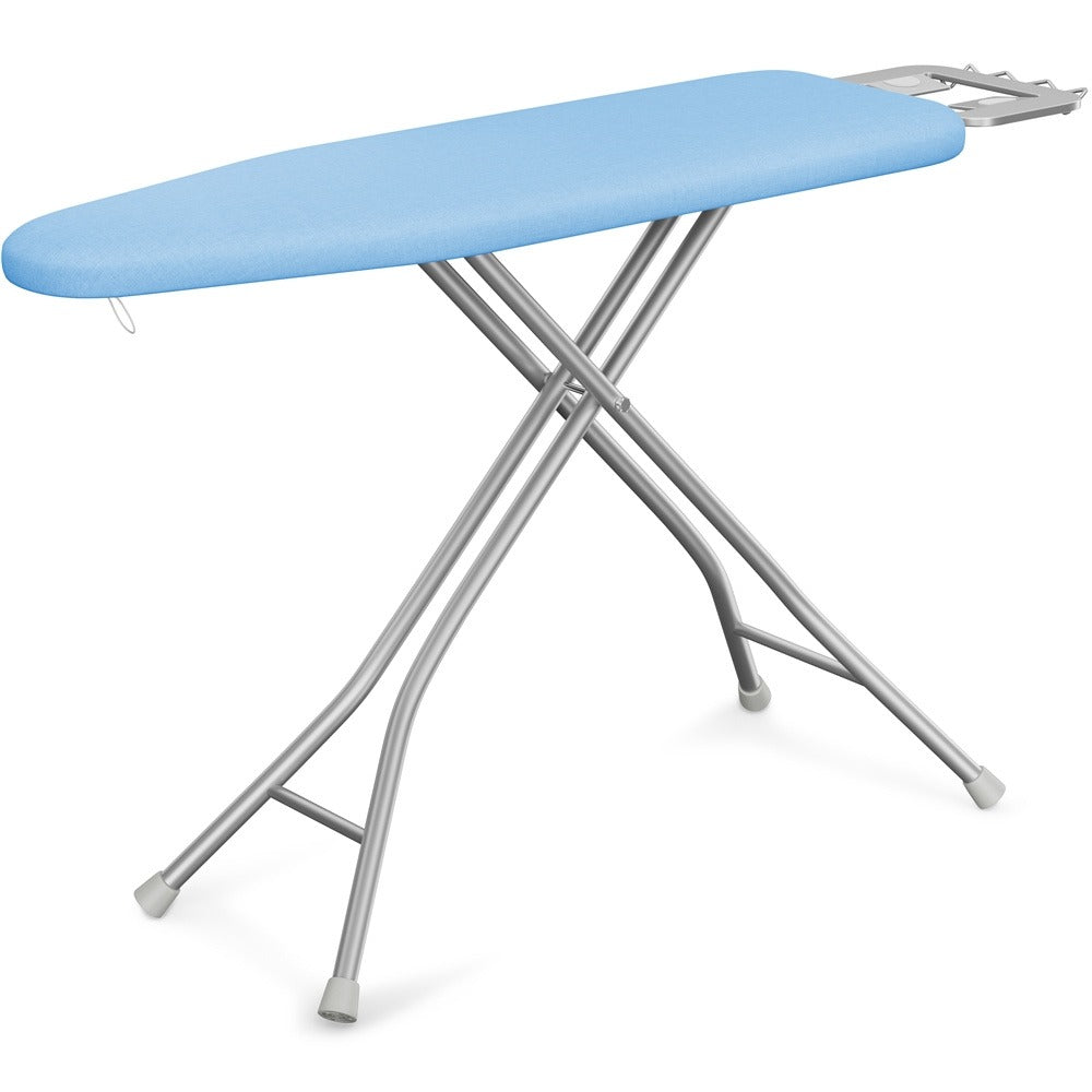 Full-Size 52-by-14-Inch Folding Ironing Board with Four-Leg Stand and Iron Rest in Four Colors
