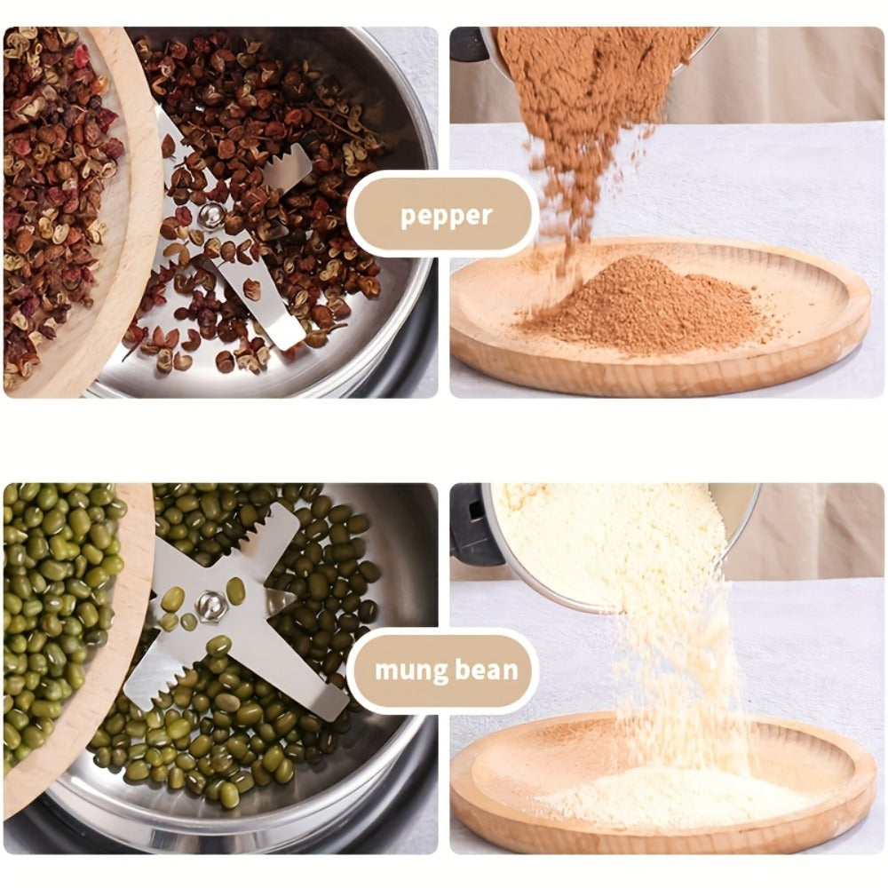 Electric Coffee Grinder 300W 4-Blade Stainless Steel Spice Nut Bean Grinder 400g 14oz Deepen for Entryways, Bedrooms and Living Spaces