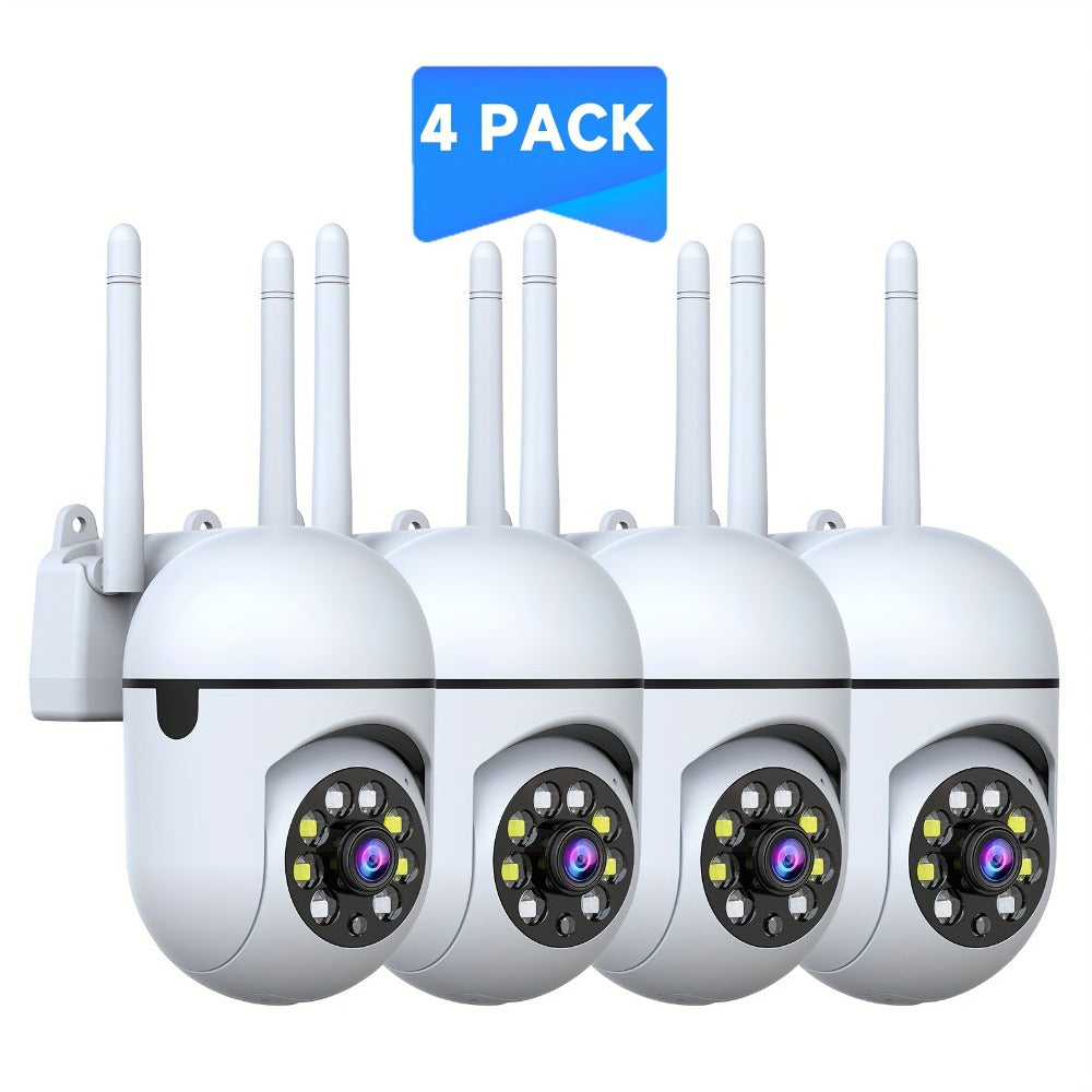 4-Pack Indoor Security Camera 5GHz WiFi 3MP 360° Pan Tilt Zoom, AI Motion Detection & Auto-Tracking