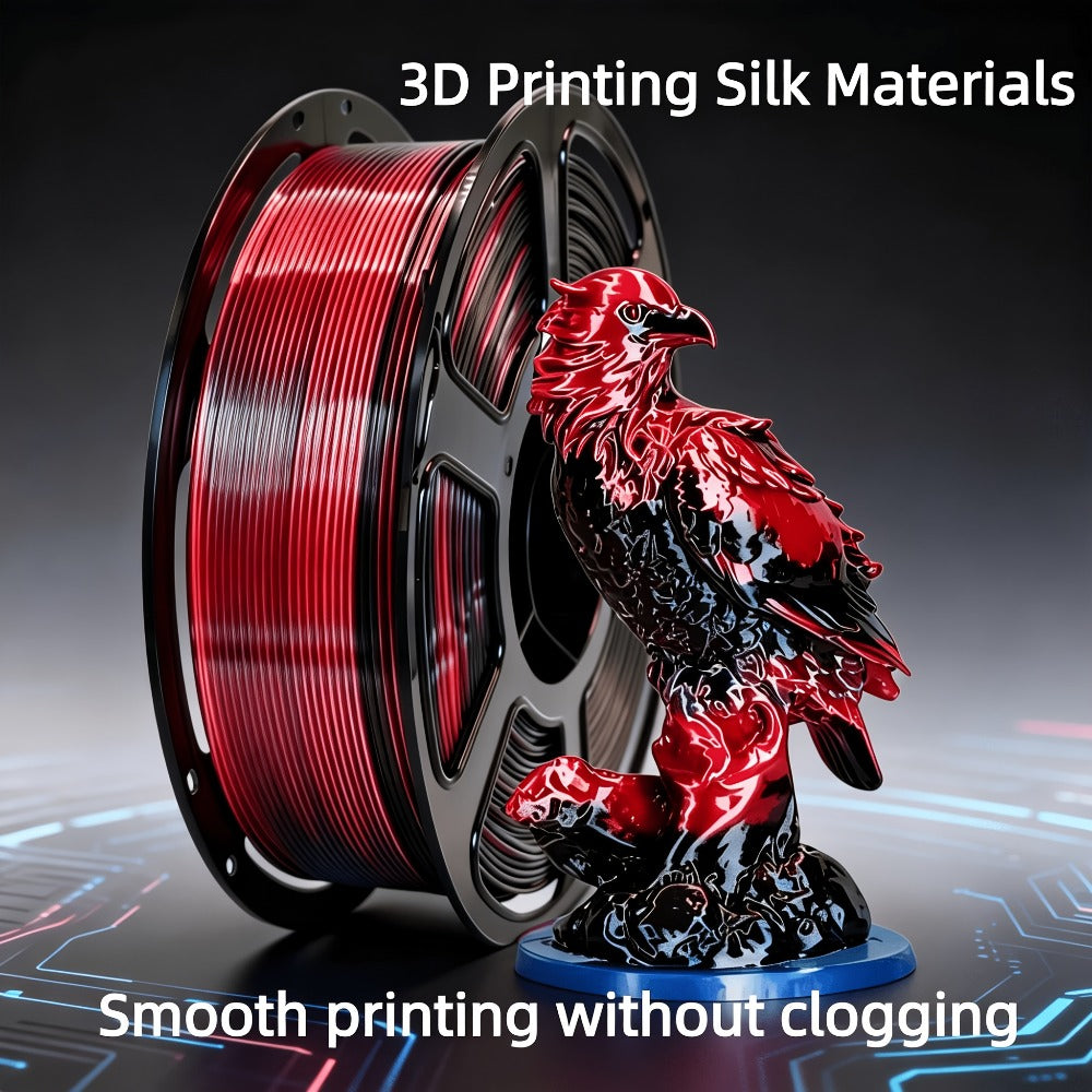 Dual Color PLA Filament 1.75mm 250g Vacuum Packed – Neatly Wound High Precision ±0.02mm Smooth Printing Two-Tone Gradient 3D Printer