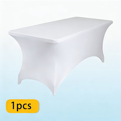 Spandex Tablecloth for 6 ft Rectangle Tables, Elastic Fitted Table Cover for Events, Parties, Weddings & Banquets