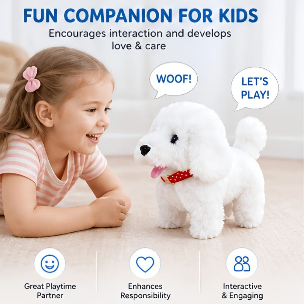Robot Dog Toy for Kids Interactive Plush Puppy Walks Barks Wags Tail Smart with the Listed Color, Size or Set Options for Everyday Use