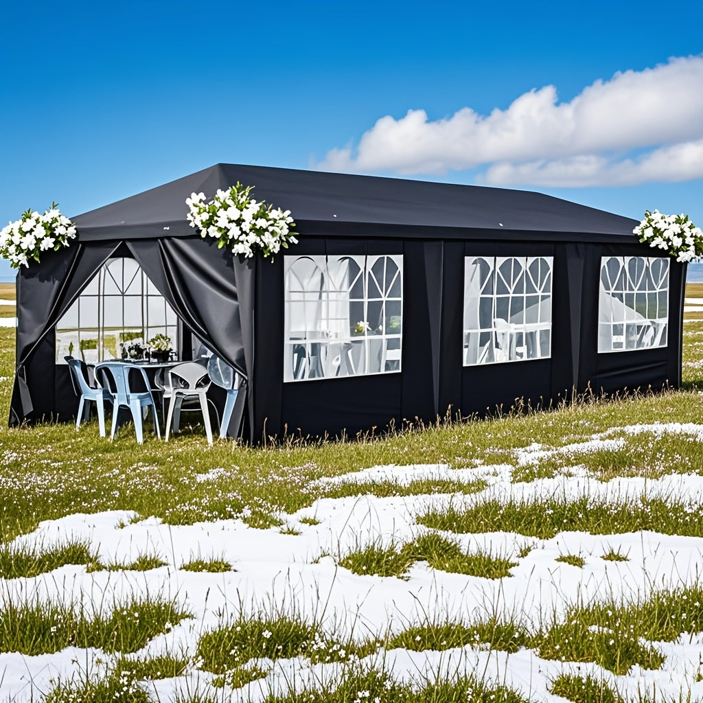 Party Tent Black Waterproof Iron Frame | Wedding Patio Camping Gazebo