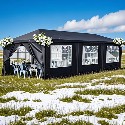 Party Tent Black Waterproof Iron Frame | Wedding Patio Camping Gazebo
