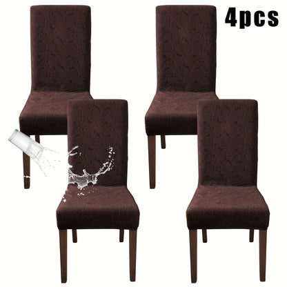 Stretch Dining Chair Covers Set of 4/6 – Plant Print Slipcovers for Dining Room Kitchen Chairs, Elastic Parsons Chair Protector, Home Decor