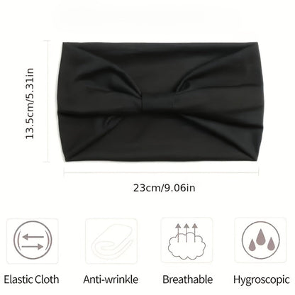 Stretchy Headbands 20 Pack for Women & Men – Soft Sweat-Wicking Non-Slip Elastic Turban Knot Hair Wraps Breathable Solid Colors for Yoga